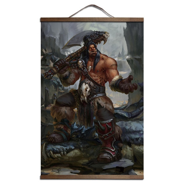 World of Warcraft Canvas Scroll Poster