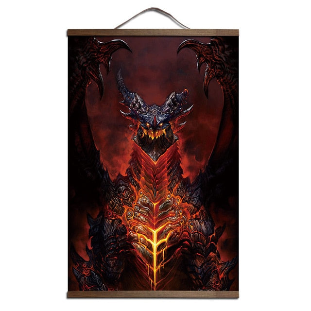 World of Warcraft Canvas Scroll Poster