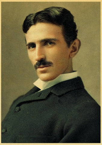 Nikola Tesla Retro Poster