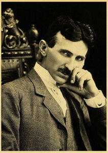 Nikola Tesla Retro Poster