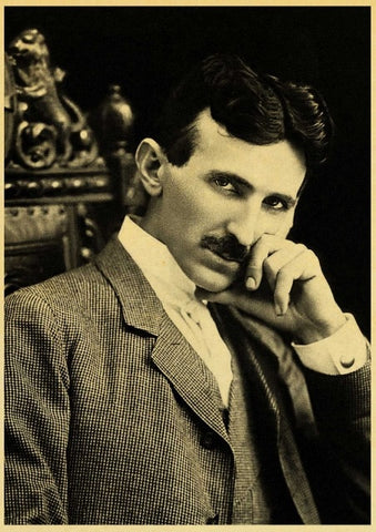 Nikola Tesla Retro Poster