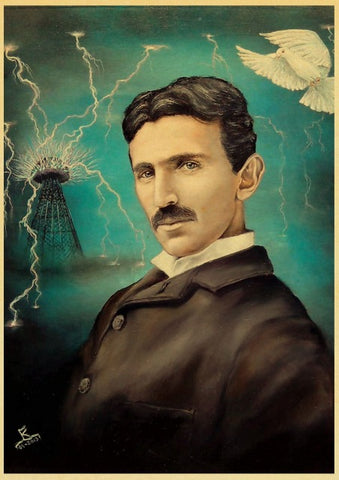 Nikola Tesla Retro Poster