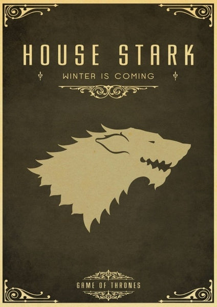Game of Thrones Nine family Totems Poster