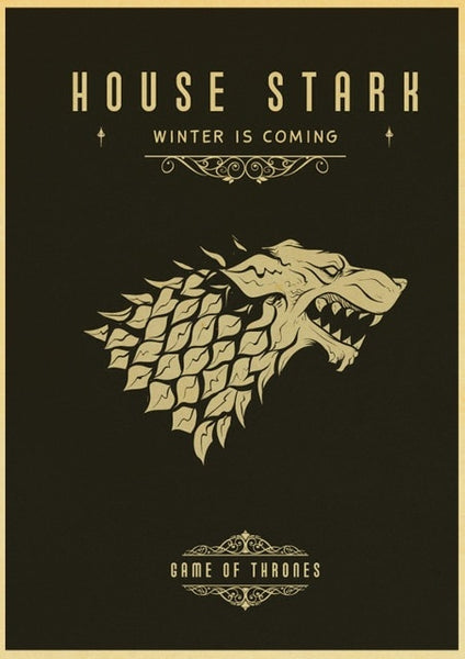 Game of Thrones Nine family Totems Poster