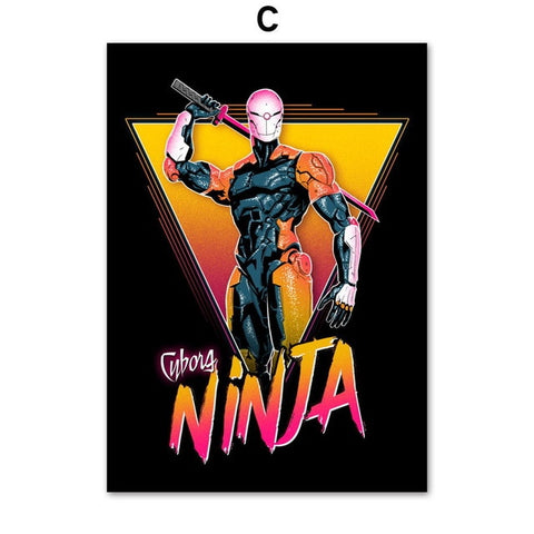 Aesthetic Cyborg Ninja Poster