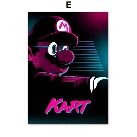Aesthetic Mario Kart Poster