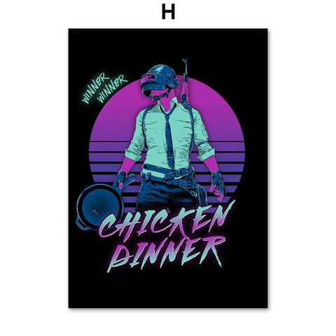 Aesthetic PUBG Chicken Dinner Poster