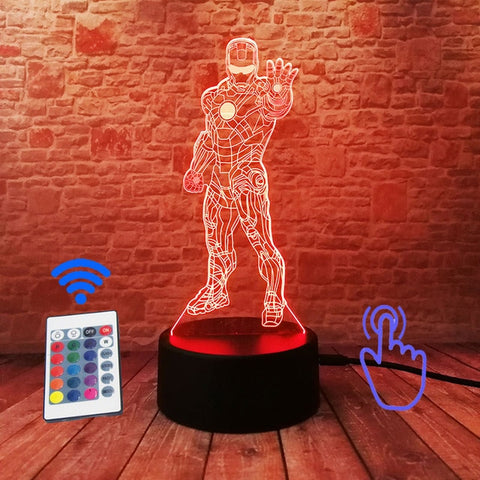 Marvel Iron Man Figurine 3D LED NightLight With Remote