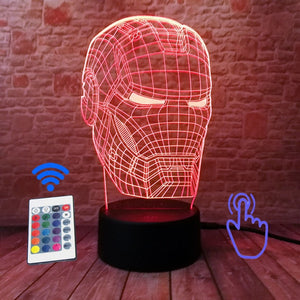 Marvel Iron Man Figurine 3D LED NightLight With Remote