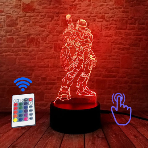 Marvel War Machine Figurine 3D LED NightLight With Remote