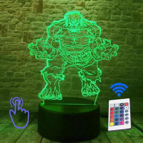 Marvel Hulk Figurine 3D LED NightLight With Remote