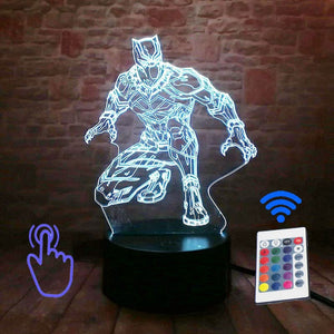 Marvel Black Panther Figurine 3D LED NightLight With Remote