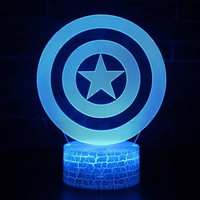 Avengersaptain America's Shield Led Lamp 25cm