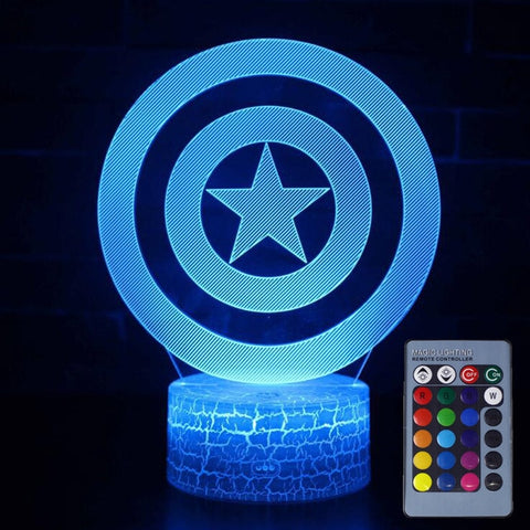 Avengers Captain America's Shield Led Lamp 25cm With Remote