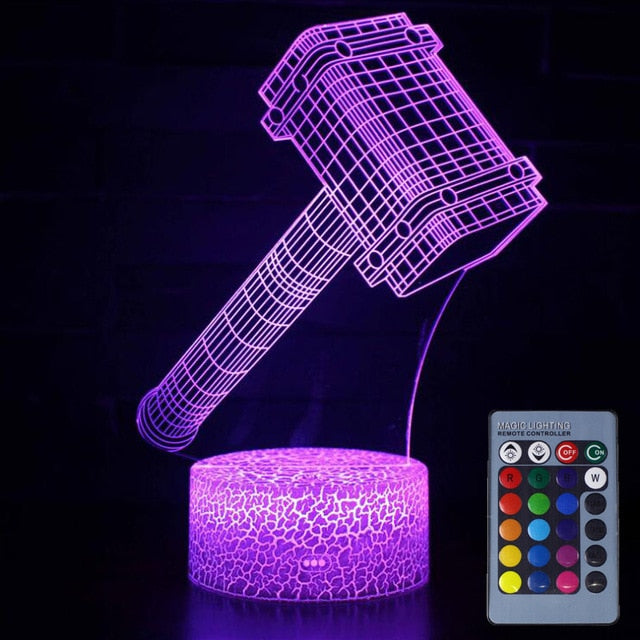 Avengers Mjolnir Led Lamp 25cm With Remote